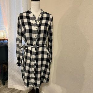 Lucky brand plaid tunic dress women size medium